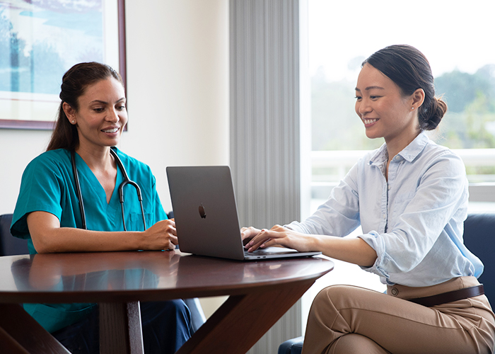 Recruiter speaking with an international nurse